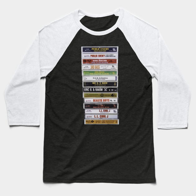 OG East Coast Hip Hop Tapes Baseball T-Shirt by HustlerofCultures